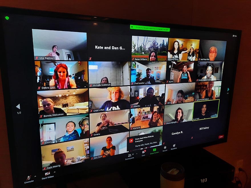K.I.M. virtual class screenshot — community on Zoom
